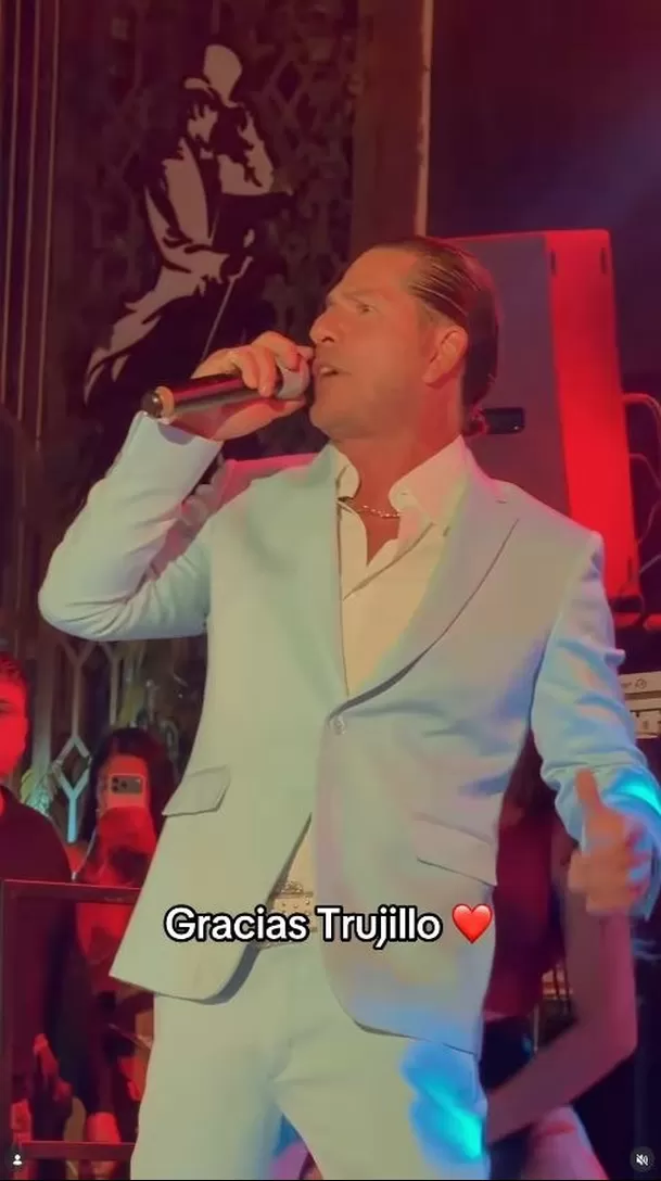 Gregorio Pernía ‘El Titi’ durante su presentación en Trujillo / IG: gregoriopernia Gregorio Pernía ‘El Titi’ durante su presentación en Trujillo / IG: gregoriopernia