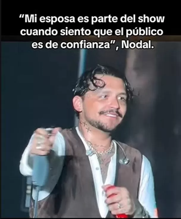 Christian Nodal reaccionó a los gritos de “Cazzu” en pleno concierto. Tiktok
