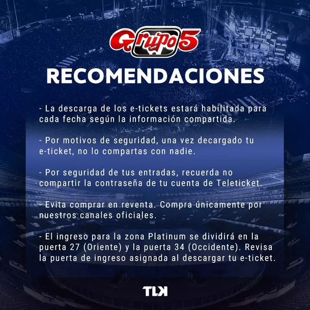 Recomendaciones | Imagen: Teleticket