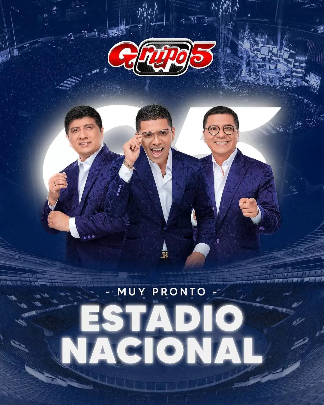 Grupo 5 ofrecerá concierto en el Estadio Nacional