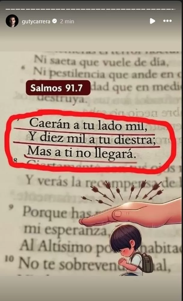 Mensaje de Guty Carrera en su cuenta de Instagram ¿Dirigido a su ex Brenda Zambrano?/Foto: Instagram