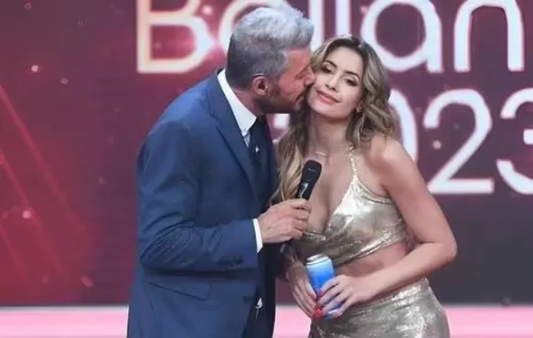 Milett Figueroa y Marcelo Tinelli iniciaron su romance durante el programa 'Bailando 2023''. Fuente: América