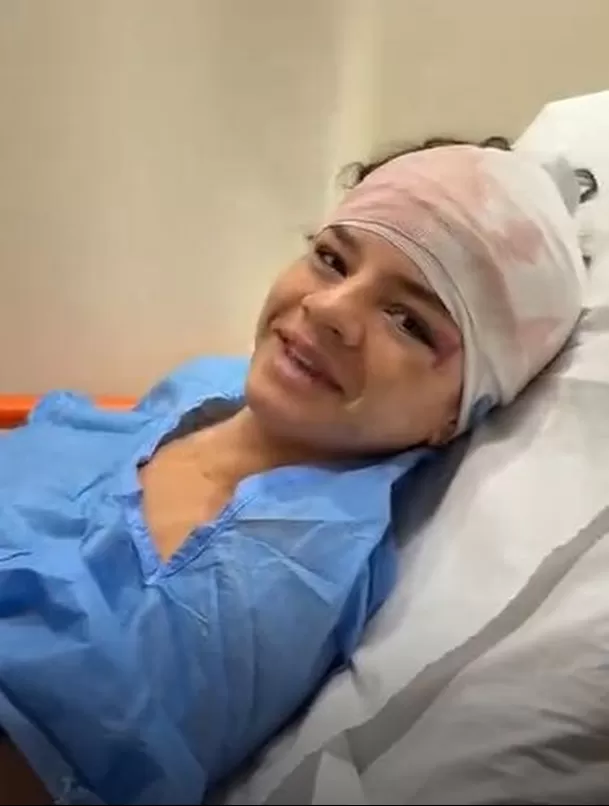 Thamara Medina grabó un video en TikTok desde el hospital / Captura Thamara Medina grabó un video en TikTok desde el hospital / Captura