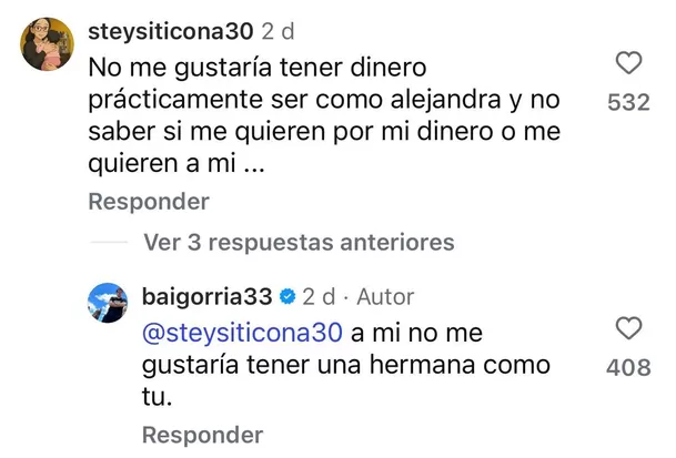 Hermano de Alejandra Baigorria la defiende de ataque en redes sociales / Captura