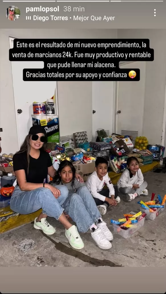 Pamela López ironizó con el "consejo" de su esposo Christian Cueva que la mandó a vender marcianos para mantener a sus hijos/Foto: Instagram