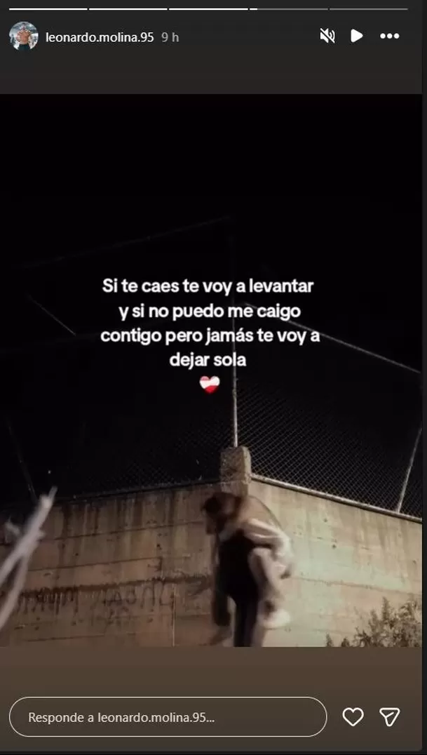 El mensaje de Leonardo Molina fue interpretado por usuarios como una indirecta tras el ampay de Mario Irivarren. Foto: Instagram