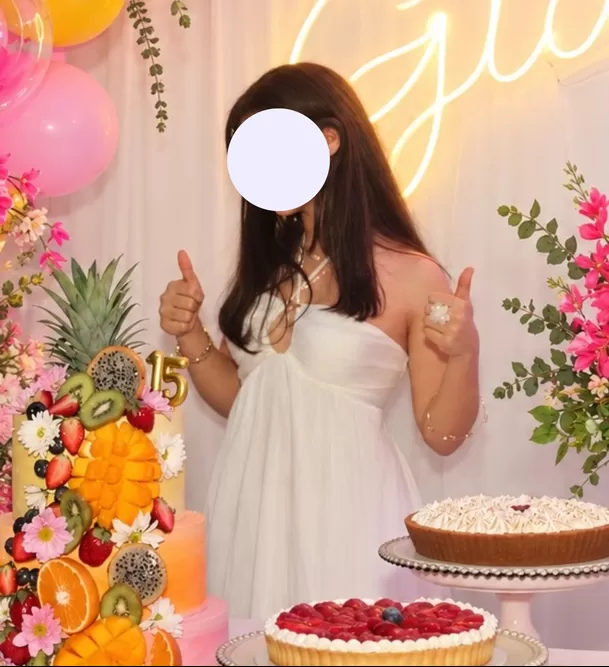 Gia, la hija de Angie Jibaja y Jean Paul Santa María, cumplió 15 años hace unos días / IG: @romina.gachoy