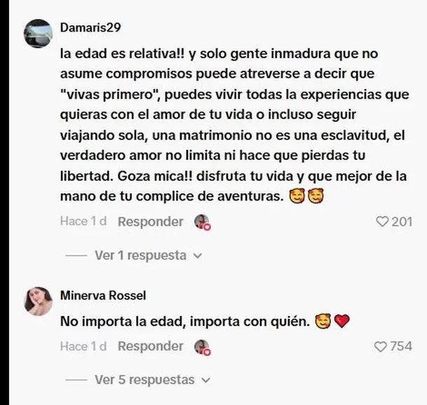 La hija de Anna Carina decidió responder a los comentarios que recibió tras anunciar su compromiso a una edad temprana y dejó clara su postura frente a quienes cuestionaron su decisión La hija de Anna Carina decidió responder a los comentarios que recibió tras anunciar su compromiso a una edad temprana y dejó clara su postura frente a quienes cuestionaron su decisión
