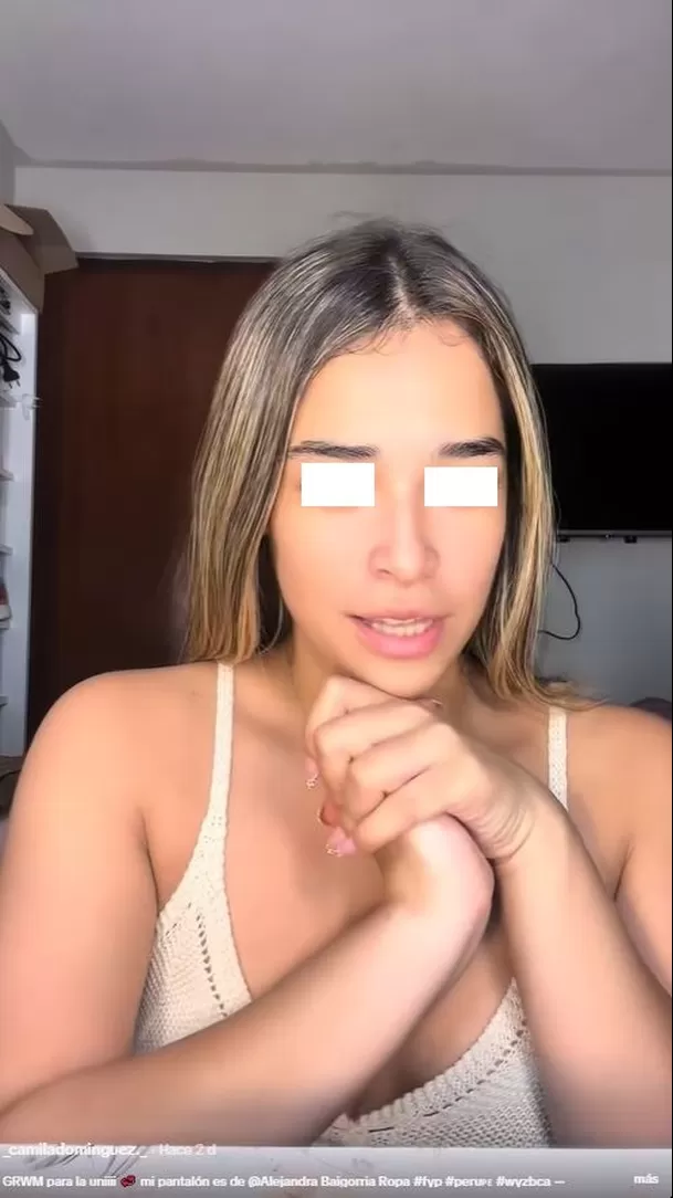 Camila Domínguez se mostró entusiasta al empezar a estudiar Derecho en una universidad privada / TikTok