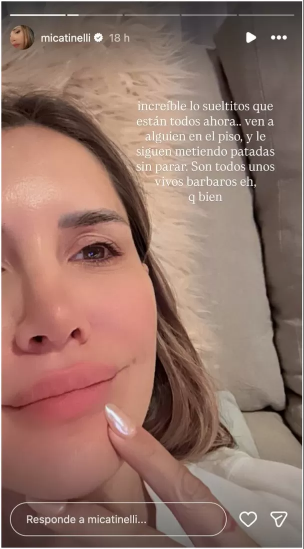 Micaela Tinelli defiende a su padre/ Captura