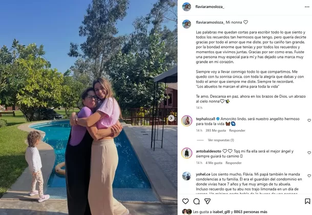 Flavia Ramos Loza se despide así de su abuela María Guadalupe Vigil / Instagram