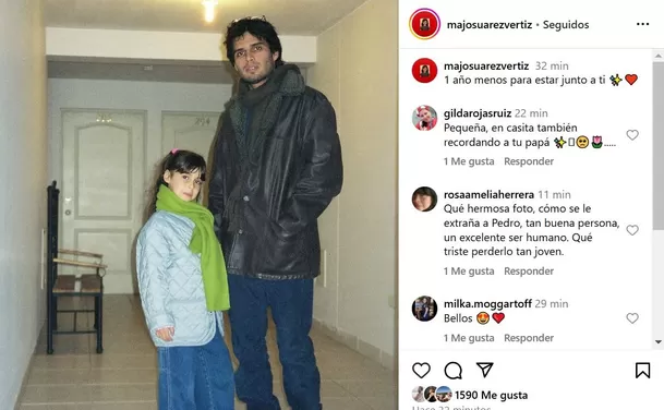 Majo Suárez Vértiz recordó así a Pedro Suárez Vértiz a un año de su muerte / Instagram