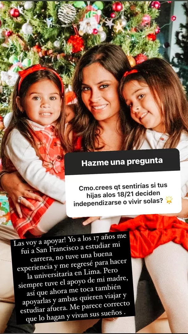 Ethel Pozo respondió pregunta sobre sus hijas Domenica y Luana. Fuente: Instagram