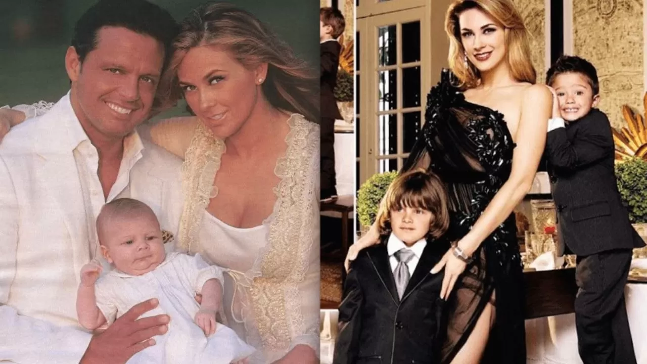 Luis Miguel y Aracely Arámbul con sus hijos Miguel y Daniel. Fuente: Instagram