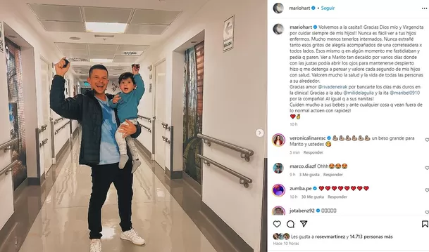 Hijo de Mario Hart y Korina Rivadeneira ya fue dado de alta / Instagram Hijo de Mario Hart y Korina Rivadeneira ya fue dado de alta / Instagram