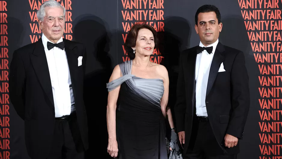 Mario Vargas Llosa, Patricia Llosa y Gonzalo Vargas Llosa. Foto: ABC