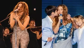 Shakira y sus hijos cantaron 'Acróstico' en vivo por primera vez en concierto / @hey_timor