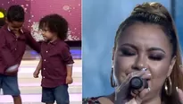 Shantall Oneto y sus hijos en 'El Dúo Perfecto' (Foto: Captura América TV)