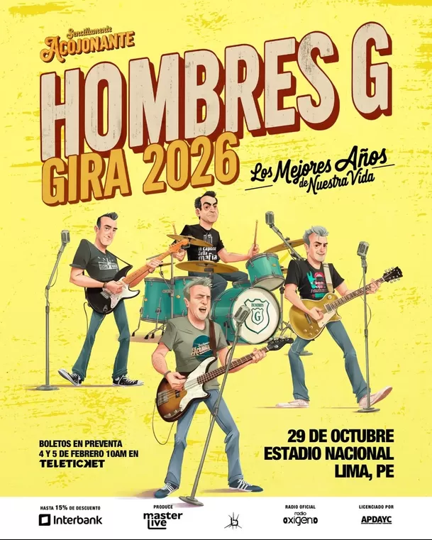 Hombres G en Lima 2026: Fecha, lugar y venta de entradas/ Foto: Instagram Hombres G en Lima 2026: Fecha, lugar y venta de entradas/ Foto: Instagram