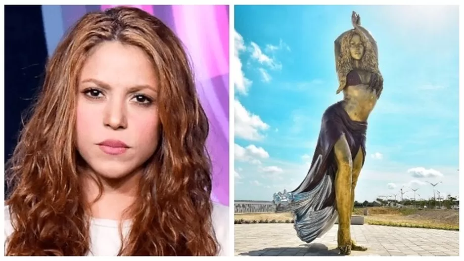 Encuentran un error en la estatua de Shakira. Fuente: Instagram