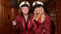 Hugh Hefner, creador de la revista Playboy, junto a su esposa Crystal Harris. Fuente: AFP