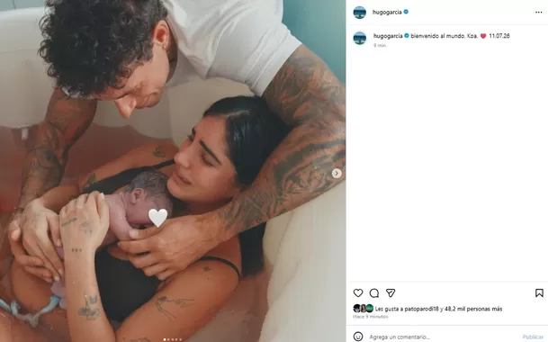Hugo García se convirtió en padre con Isabella Ladera / IG: hugogarcia