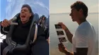 Hugo García celebra que será papá subiéndose a montaña rusa