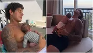 Hugo García cumple sueño al festejar dos meses de su hijo Khoa