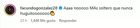 Comentario de Facundo González sobre la soltería de Hugo García/Foto: Instagram