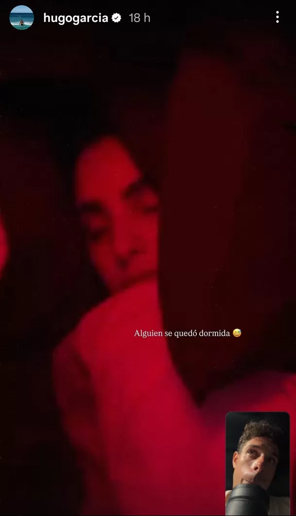Hugo García expusoa Isabella Ladera en plena videollamada / Instagram