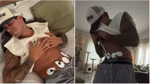 Hugo García grita de dolor e implora piedad a Isabella Ladera al simular contracciones / IG: @hugogarcia