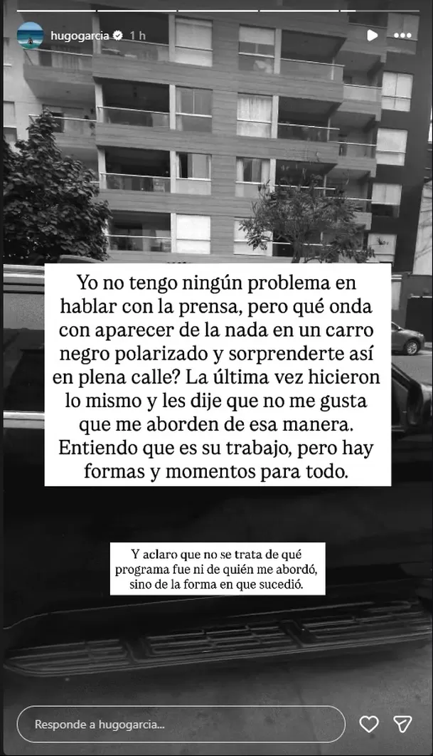 El influencer mostró en su cuenta de Instagram el vehículo de lunas polarizadas y expresó: “Hay formas y momentos para todo. Foto: Instagram @hugogarcia El influencer mostró en su cuenta de Instagram el vehículo de lunas polarizadas y expresó: “Hay formas y momentos para todo. Foto: Instagram @hugogarcia