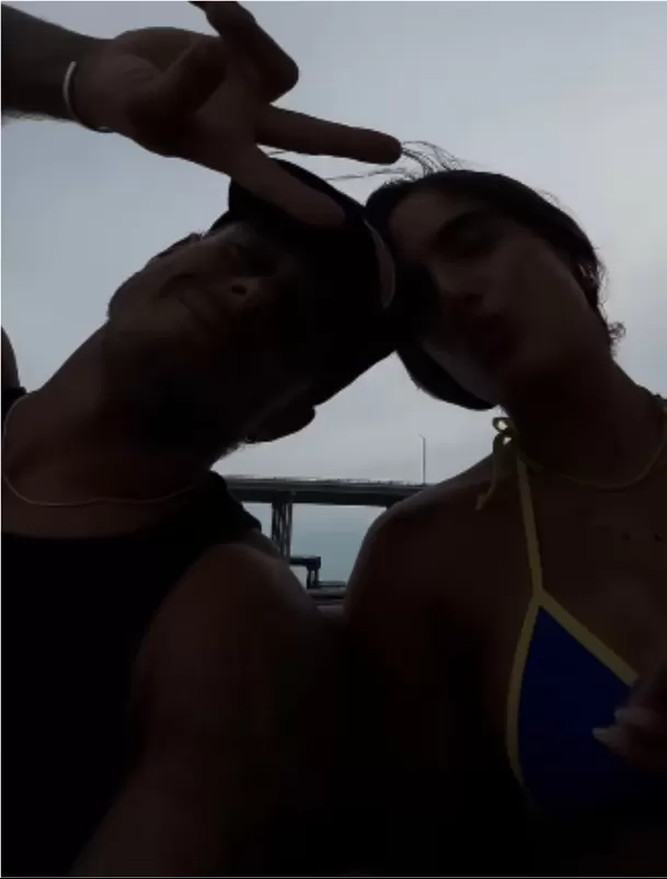 Hugo García e Isabella Ladera rumbo a practicar esquí acuático en Miami. Foto: Instagram 