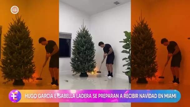 Hugo García e Isabella Ladera decoran árbol en Miami/ América Noticias Hugo García e Isabella Ladera decoran árbol en Miami/ América Noticias