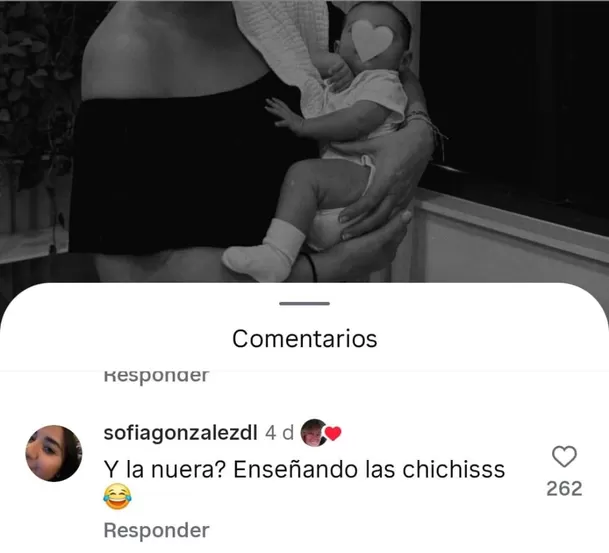 Mamá de Hugo García dio 'like' a comentario contra Isabella Ladera / IG: silvagalmez Mamá de Hugo García dio 'like' a comentario contra Isabella Ladera / IG: silvagalmez
