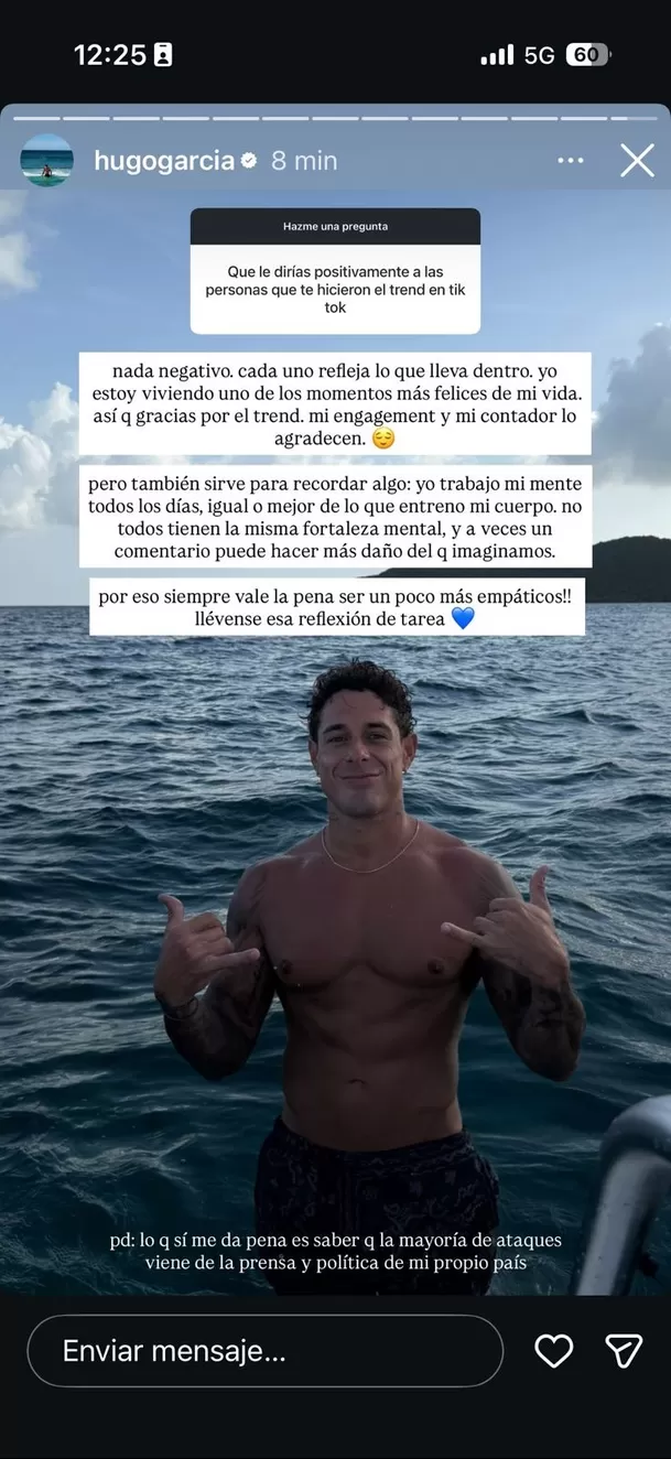 Hugo García responde a políticos por burlas con trend en TikTok e hizo un llamado a la reflexión / Instagram