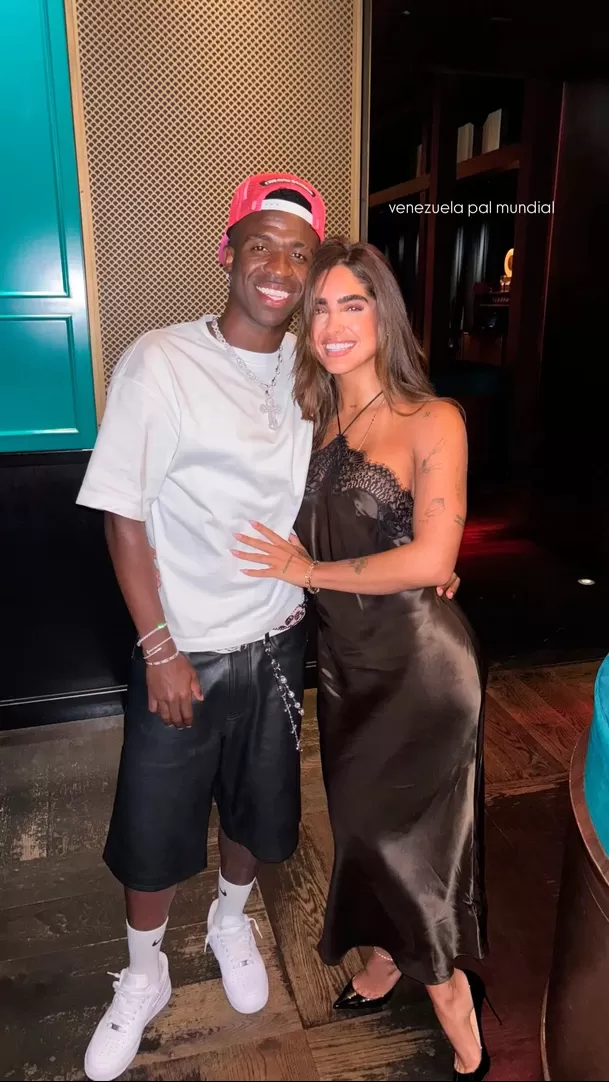 Isabella Ladera y Vinicius Jr. juntos en Miami. Fuente: Instagram