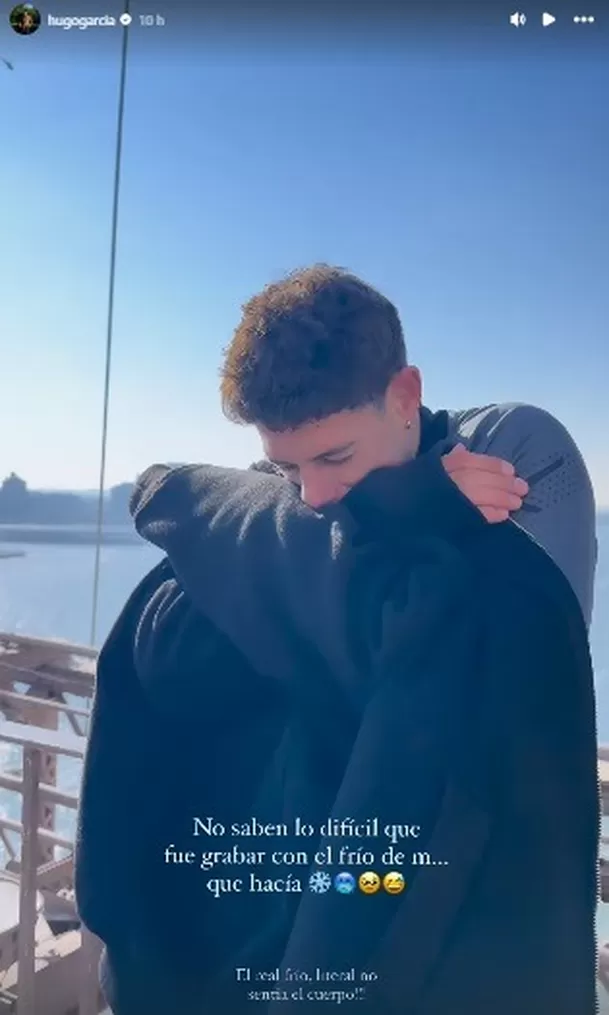 Hugo García sufrió terrible en Nueva York por las bajas temperaturas. Fuente: instagram
