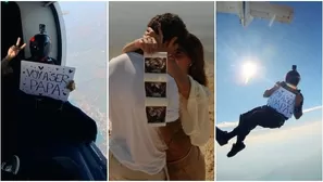 Hugo García sorprende a Isabella Ladera y salta de avión para celebrar que será papá/ Instagram