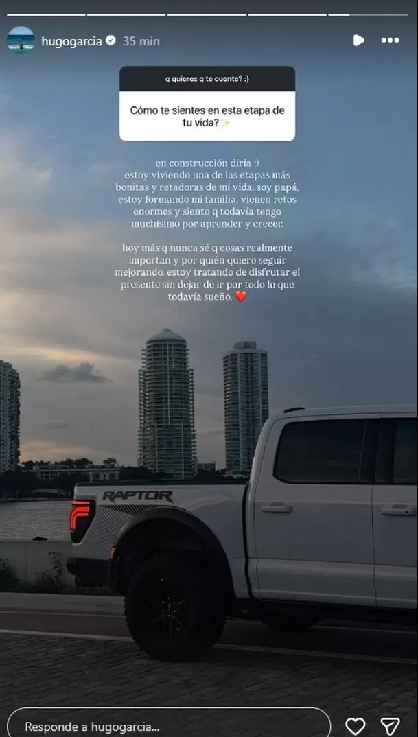 El deportista y modelo abrió una caja de preguntas en Instagram para compartir cómo vive su presente y su faceta familiar./ Captura IG El deportista y modelo abrió una caja de preguntas en Instagram para compartir cómo vive su presente y su faceta familiar./ Captura IG