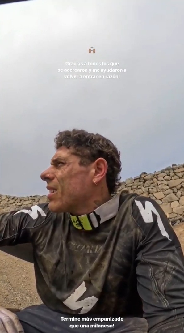 Hugo García sufrió una fuerte caída durante su práctica de ciclismo de montaña/Foto: Instagram
