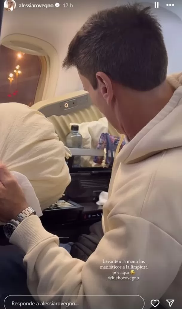 Alessia Rovegno mostró un video junto a su padre Lucho Rovegno en el avión / Instagram Alessia Rovegno mostró un video junto a su padre Lucho Rovegno en el avión / Instagram