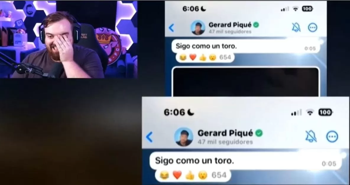 El streamer no podía controlar la risa al ver las publicaciones de Gerard Piqué/ Foto: Twich