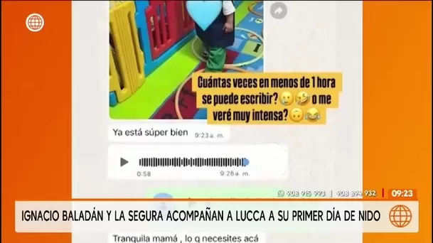 Ignacio Baladán y Natalia Segura llevan a Lucca al nido/ América TV Ignacio Baladán y Natalia Segura llevan a Lucca al nido/ América TV