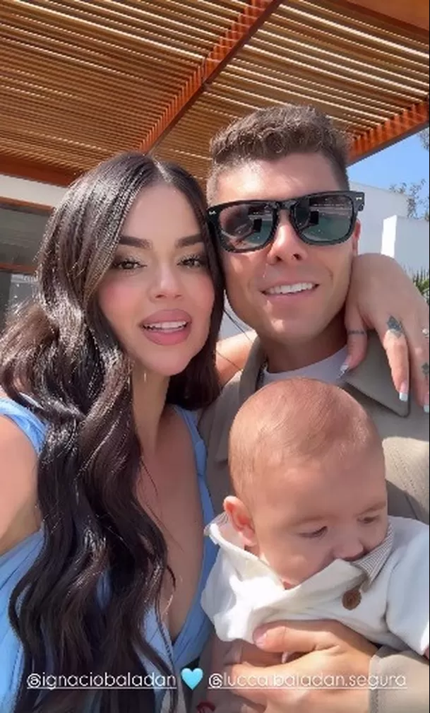 Ignacio Baladán y Natalia Segura hicieron fiesta para presentar a su bebé en Lima. Fuente: Instagram