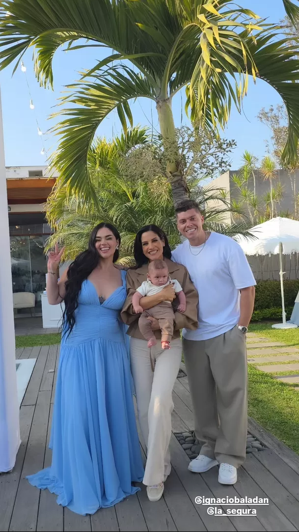 María Pía Copello junto a Natalia Segura, Ignacio Baladán y Lucca. Fuente: instagram