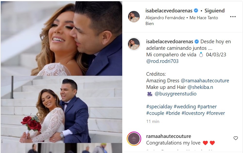 ¡isabel Acevedo Y Rodney Rodríguez Se Casaron En Estados Unidos