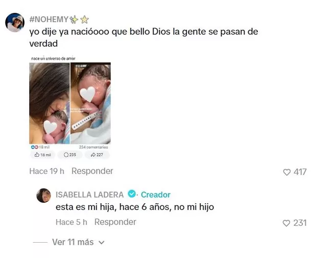Isabella Ladera: difunden fotos del supuesto nacimiento de su bebé y ella sale a desmentirlo. Video: TikTok @isalavenezolanaa