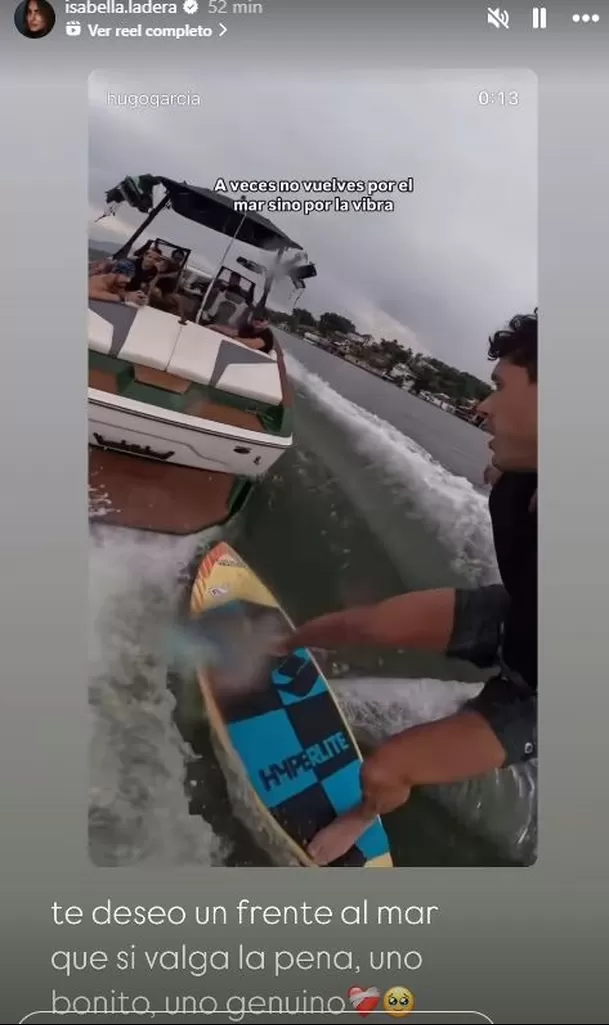 Isabella Ladera le dedica emotivo mensaje a Hugo García / Captura 