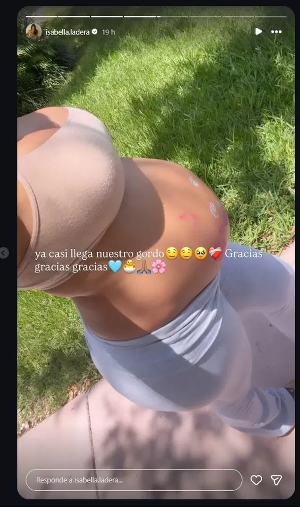 La influencer compartió un video en TikTok donde aseguró que se encuentra en los últimos preparativos antes de la llegada de su bebé Foto: IG @isabella.ladera 